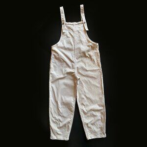 Tricot Khaki Denim Overalls Size M Side Pockets